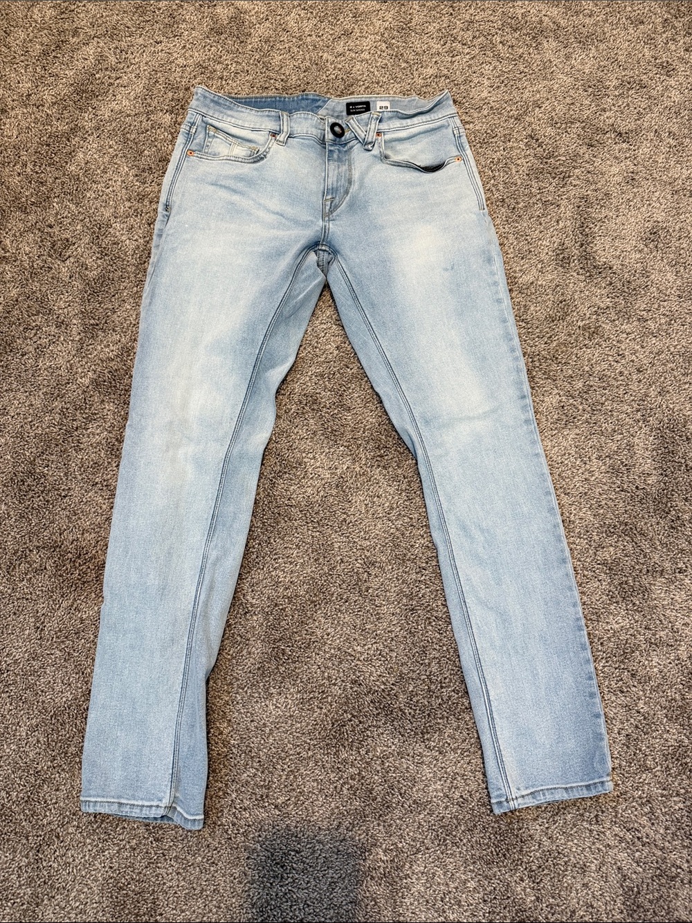 Volcom 2 x Vorta slim Light Wash Men's Slim Jeans - Light Blue